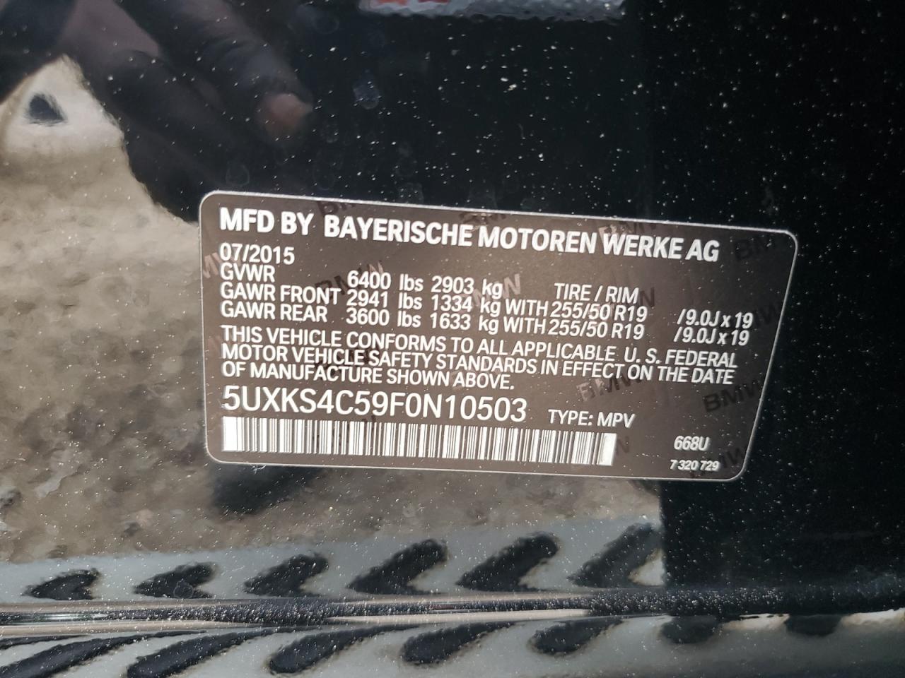 5UXKS4C59F0N10503 2015 BMW X5 xDrive35D