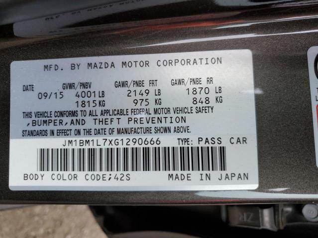 2016 Mazda 3 Touring VIN: JM1BM1L7XG1290666 Lot: 53109494