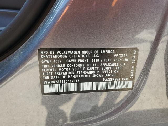 2014 VOLKSWAGEN PASSAT SEL - 1VWCN7A38EC107817