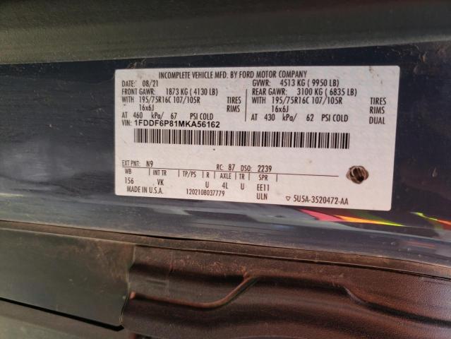 2021 Ford Transit T-350 Hd VIN: 1FDDF6P81MKA56162 Lot: 52143434