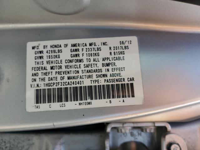 2012 Honda Accord Lx VIN: 1HGCP2F32CA240401 Lot: 55149564