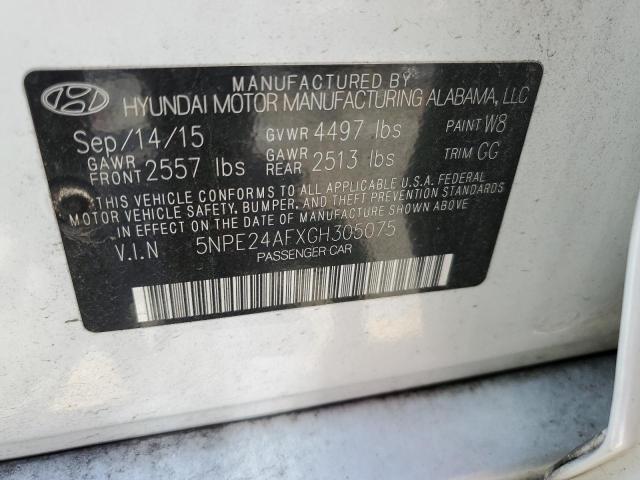 2016 Hyundai Sonata Se VIN: 5NPE24AFXGH305075 Lot: 57196914