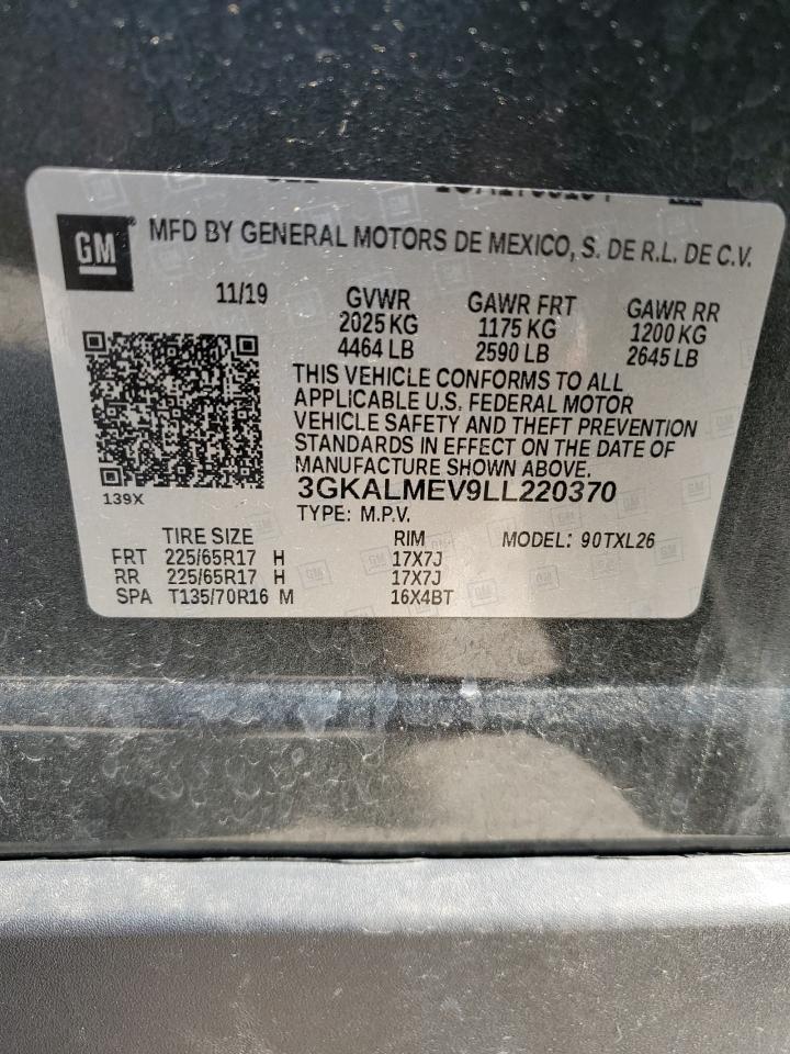 3GKALMEV9LL220370 2020 GMC Terrain Sle