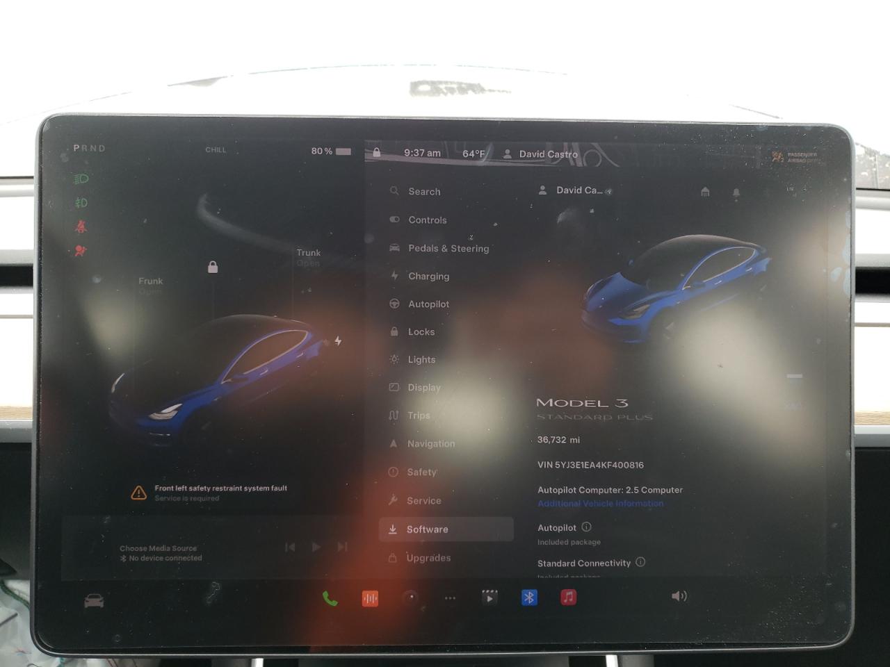 5YJ3E1EA4KF400816 2019 Tesla Model 3