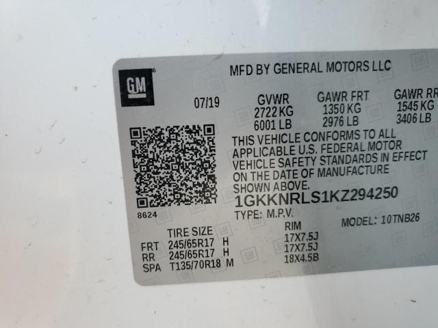 2019 GMC ACADIA SLE - 1GKKNRLS1KZ294250