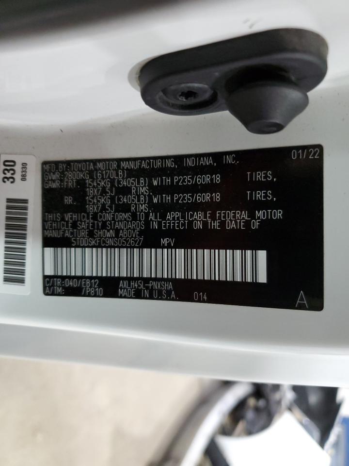 5TDDSKFC9NS052627 2022 Toyota Sienna Xse