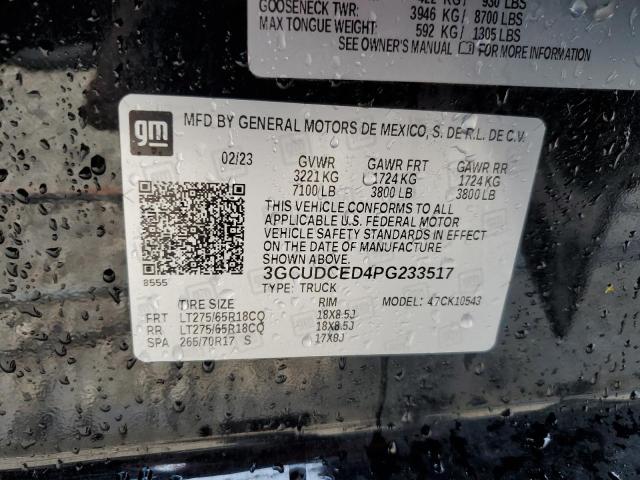 2023 CHEVROLET SILVERADO - 3GCUDCED4PG233517