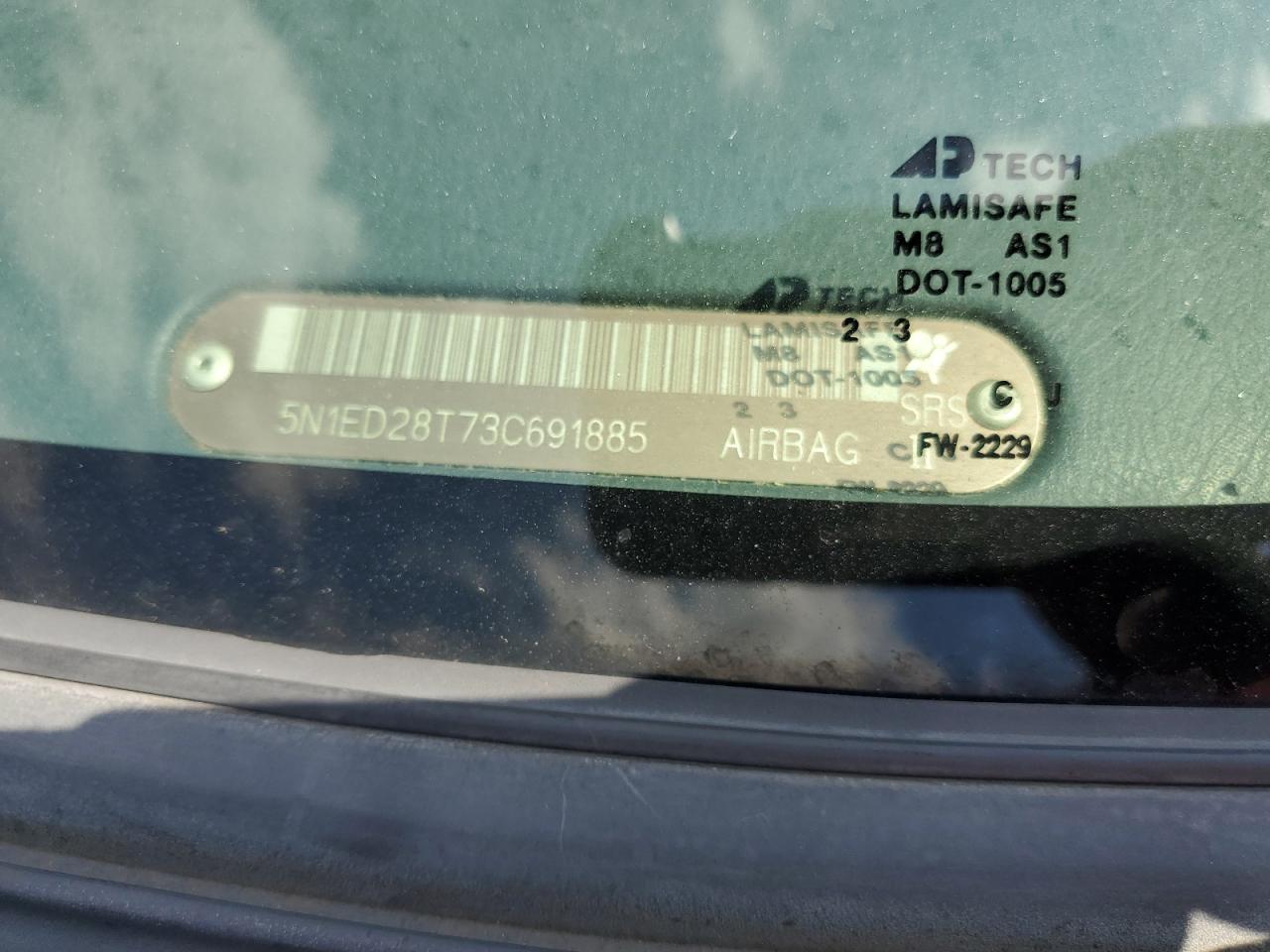 5N1ED28T73C691885 2003 Nissan Xterra Xe