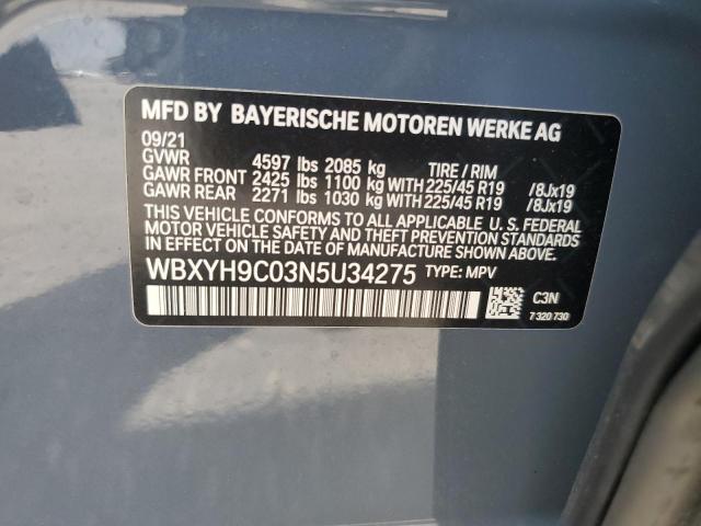 VIN WBXYH9C03N5U34275 2022 BMW X2, Sdrive28I no.13