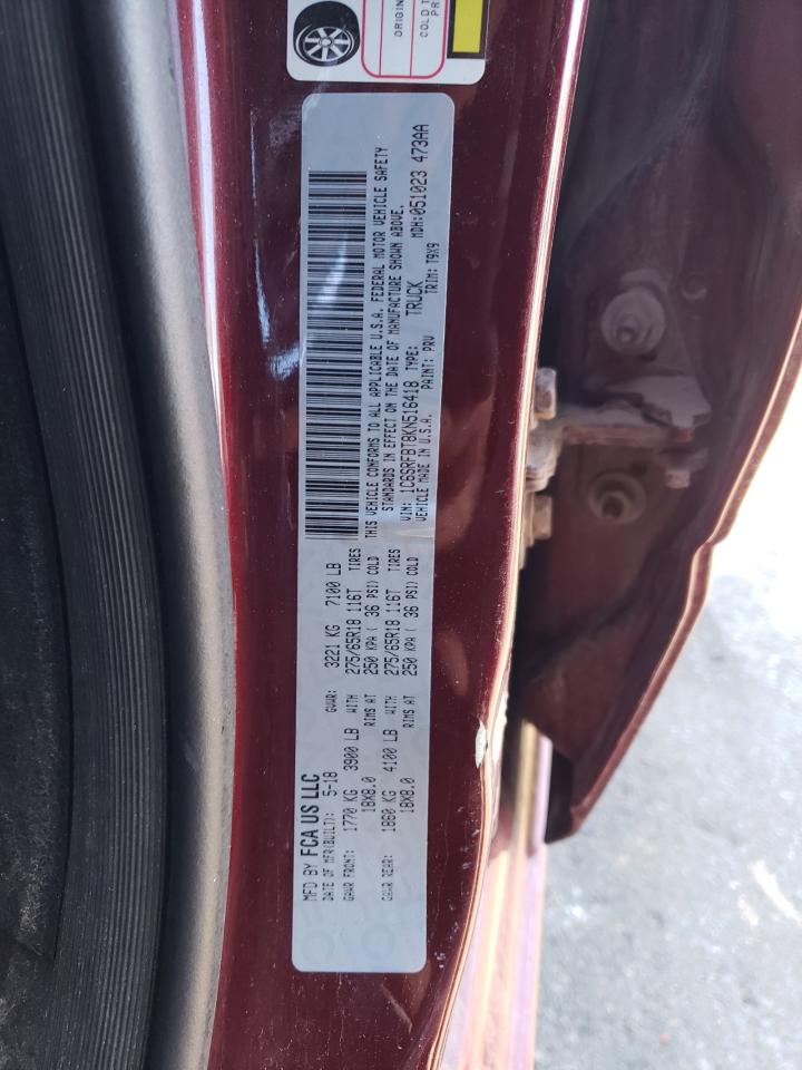 1C6SRFBT8KN516418 2019 Ram 1500 Big Horn/Lone Star