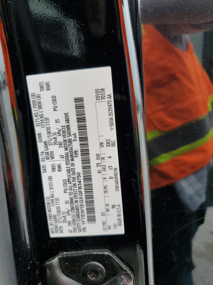 1FTEW1EGXGFB34750 2016 Ford F150 Supercrew