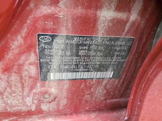 2019 Hyundai Elantra Sel VIN: 5NPD84LF1KH442230 Lot: 53201844