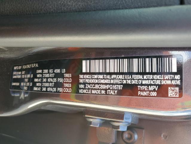 2017 Jeep Renegade Trailhawk VIN: ZACCJBCB9HPG16787 Lot: 56885924