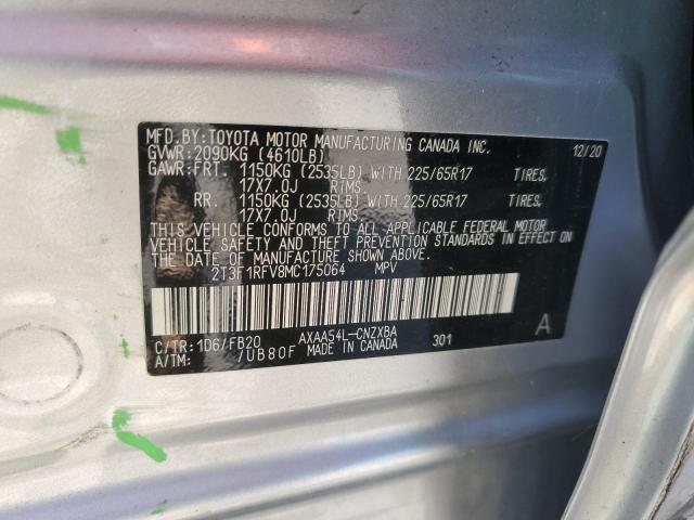 2021 Toyota Rav4 Le VIN: 2T3F1RFV8MC175064 Lot: 55408304