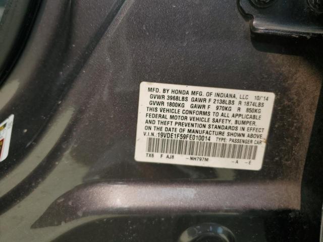2015 ACURA ILX 20 PRE 19VDE1F59FE010014