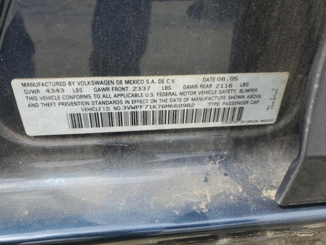 2006 Volkswagen Jetta Value VIN: 3VWPF71K76M660982 Lot: 54677534