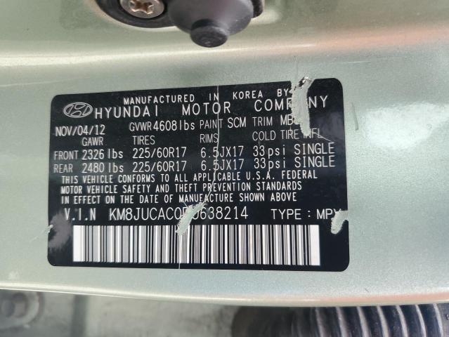 2013 Hyundai Tucson Gls VIN: KM8JUCAC0DU638214 Lot: 53918444