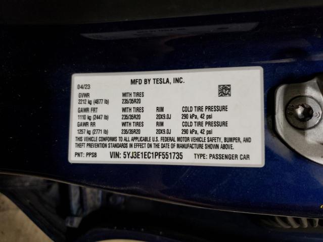 2023 TESLA MODEL 3 - 5YJ3E1EC1PF551735
