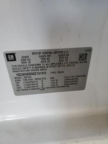 2016 CHEVROLET SILVERADO - 1GC2KUEG5GZ131415