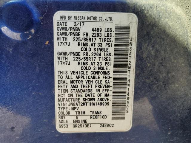 2017 NISSAN ROGUE S - JN8AT2MT1HW148909