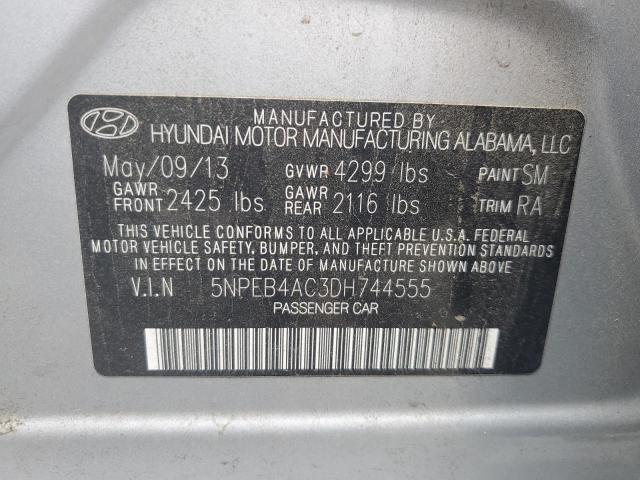 2013 Hyundai Sonata Gls VIN: 5NPEB4AC3DH744555 Lot: 56717274