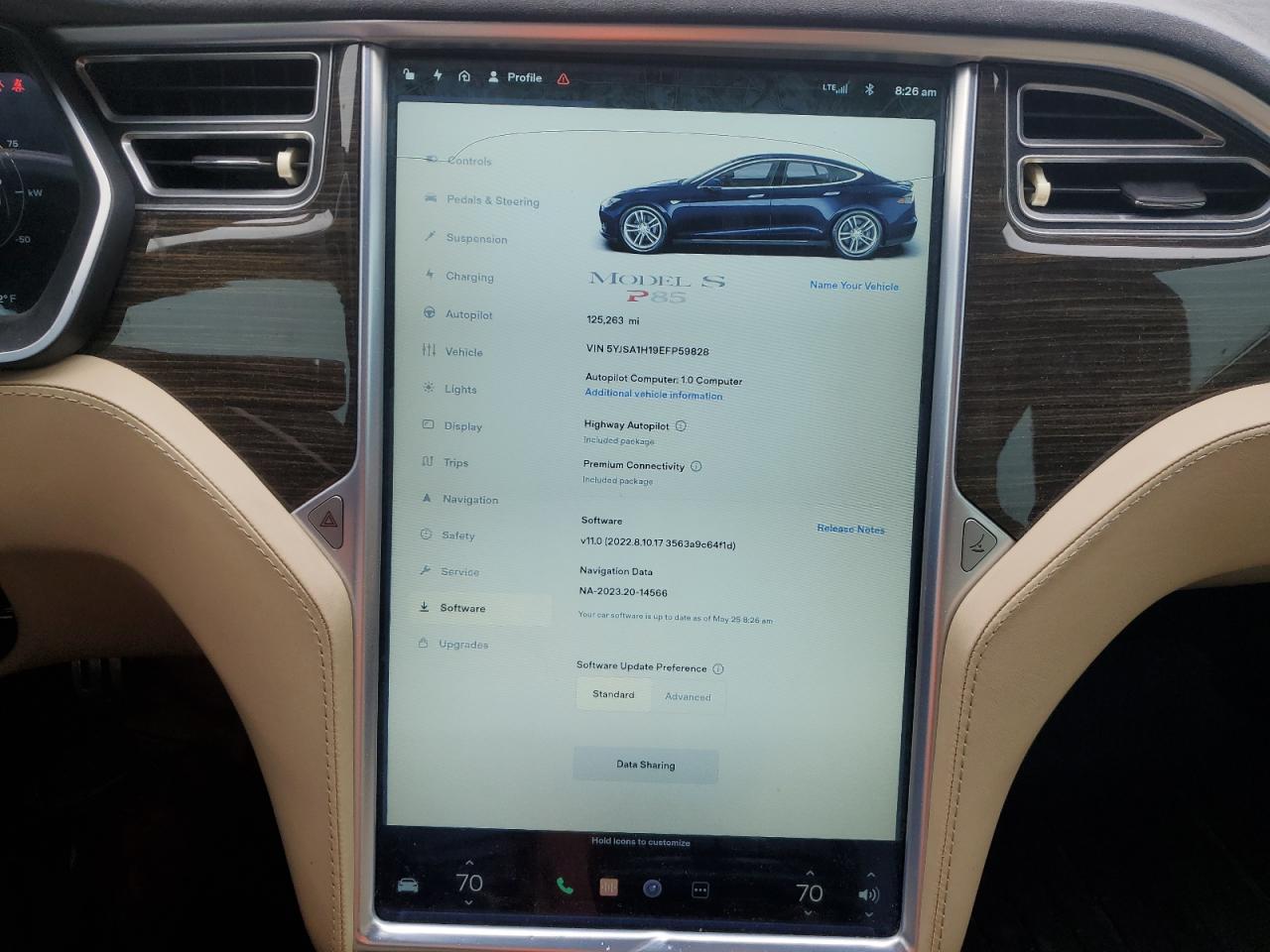 5YJSA1H19EFP59828 2014 Tesla Model S