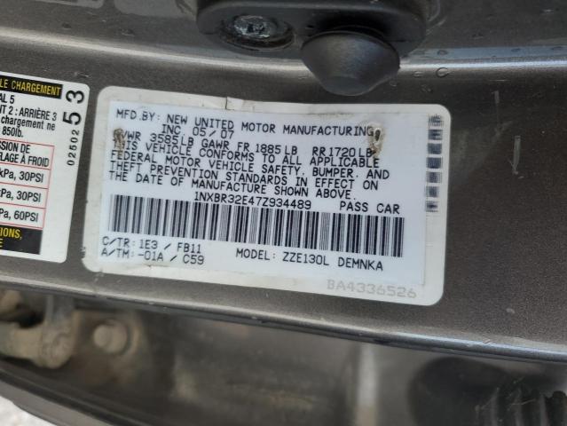 2007 Toyota Corolla Ce VIN: 1NXBR32E47Z934489 Lot: 54337024