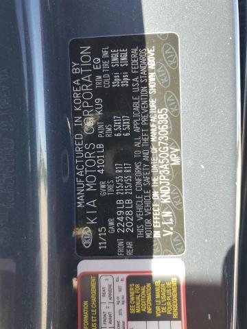 2016 Kia Soul + VIN: KNDJP3A50G7306385 Lot: 53238814