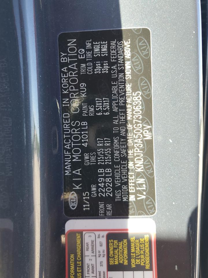 KNDJP3A50G7306385 2016 Kia Soul +