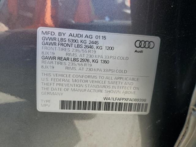 2015 Audi Q5 Premium Plus VIN: WA1LFAFPXFA089398 Lot: 56922984