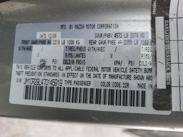 2007 Mazda 5 VIN: JM1CR29L470145919 Lot: 55520504