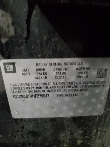 2017 Chevrolet Malibu Ls VIN: 1G1ZB5ST4HF270047 Lot: 55487454