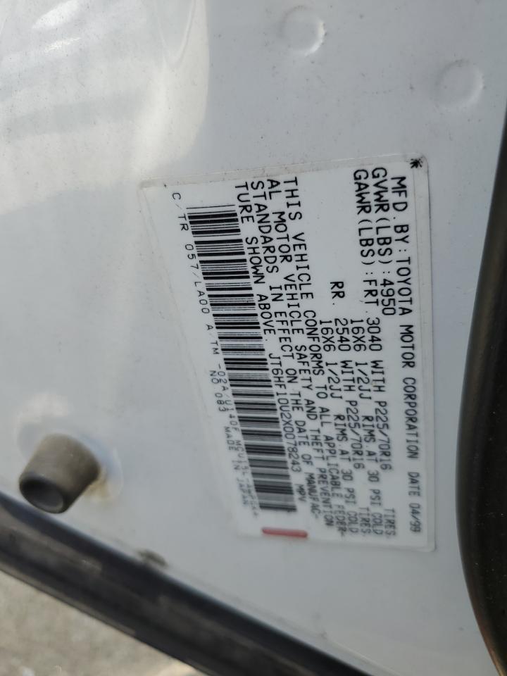 JT6HF10U2X0078243 1999 Lexus Rx 300