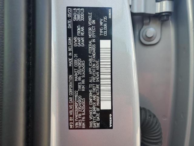 2023 Volvo Xc40 Recharge Ultimate VIN: YV4ED3UM0P2111622 Lot: 53753684