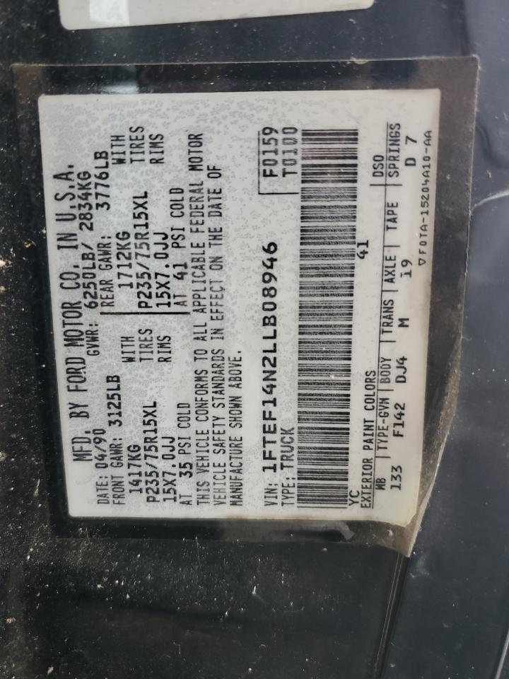 1FTEF14N2LLB08946 1990 Ford F150