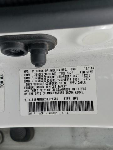 2015 Honda Cr-V Exl VIN: 5J6RM4H72FL021566 Lot: 54819584