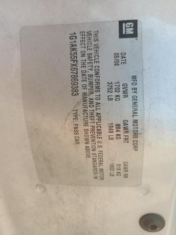 2006 Chevrolet Cobalt Ls VIN: 1G1AK55FX67869383 Lot: 53947974