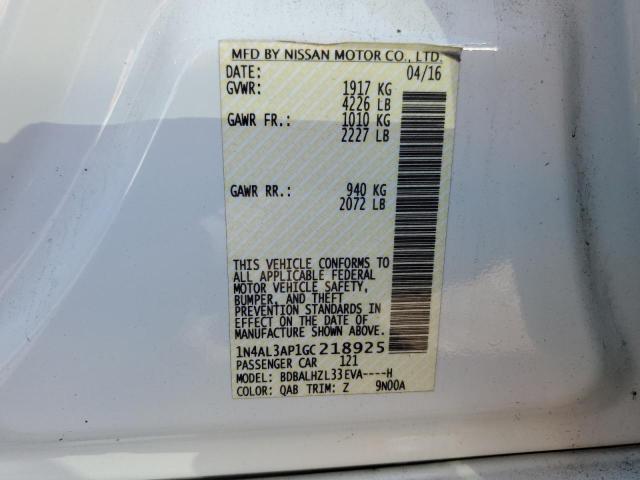 2016 NISSAN ALTIMA 2.5 - 1N4AL3AP1GC218925