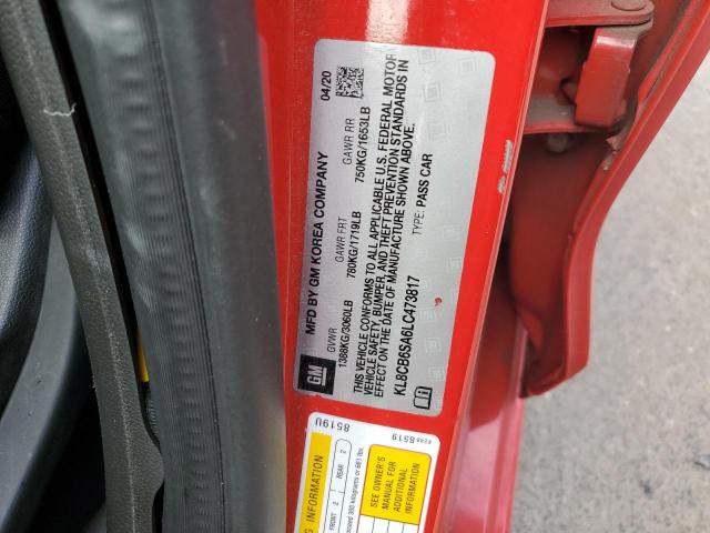 2020 CHEVROLET SPARK LS - KL8CB6SA6LC473817