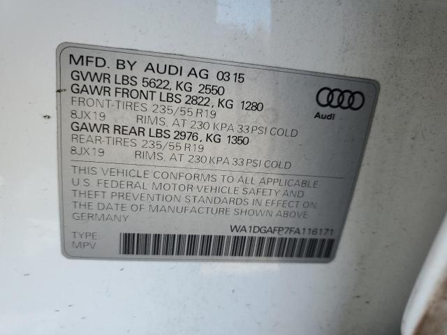 2015 Audi Q5 Premium Plus VIN: WA1DGAFP7FA116171 Lot: 56266974