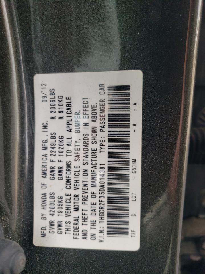 1HGCR2F35DA014381 2013 Honda Accord Lx