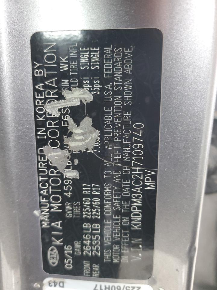 KNDPM3AC2H7109740 2017 Kia Sportage Lx