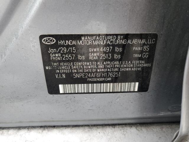 2015 Hyundai Sonata Se VIN: 5NPE24AF6FH176251 Lot: 54794294