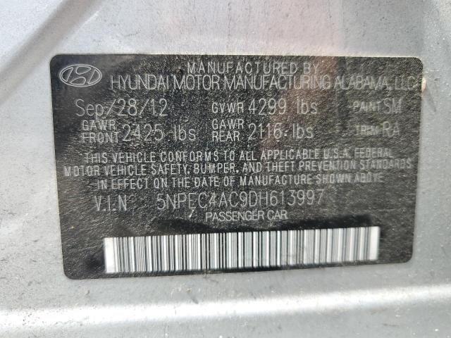 2013 Hyundai Sonata Se VIN: 5NPEC4AC9DH613997 Lot: 55017834