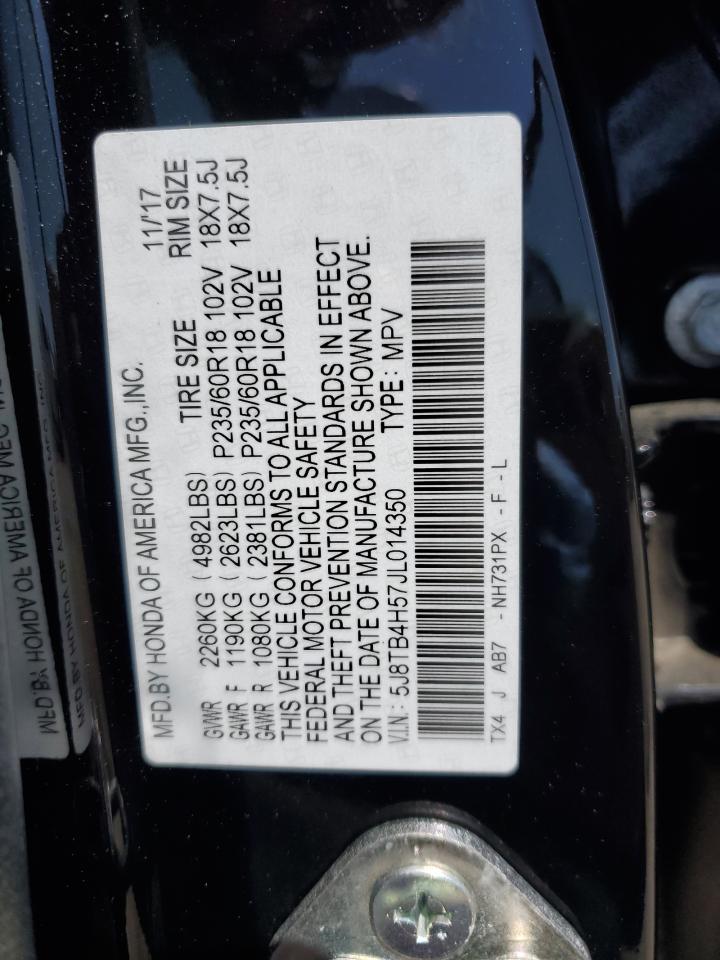 5J8TB4H57JL014350 2018 Acura Rdx Technology