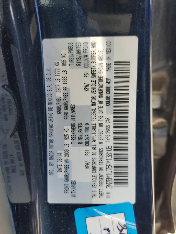 3MZBM1U76FM138106 2015 Mazda 3 Sport