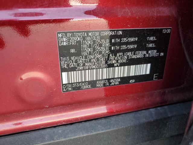 2021 Toyota Rav4 Limited VIN: JTMY1RFV9MD073065 Lot: 54143794