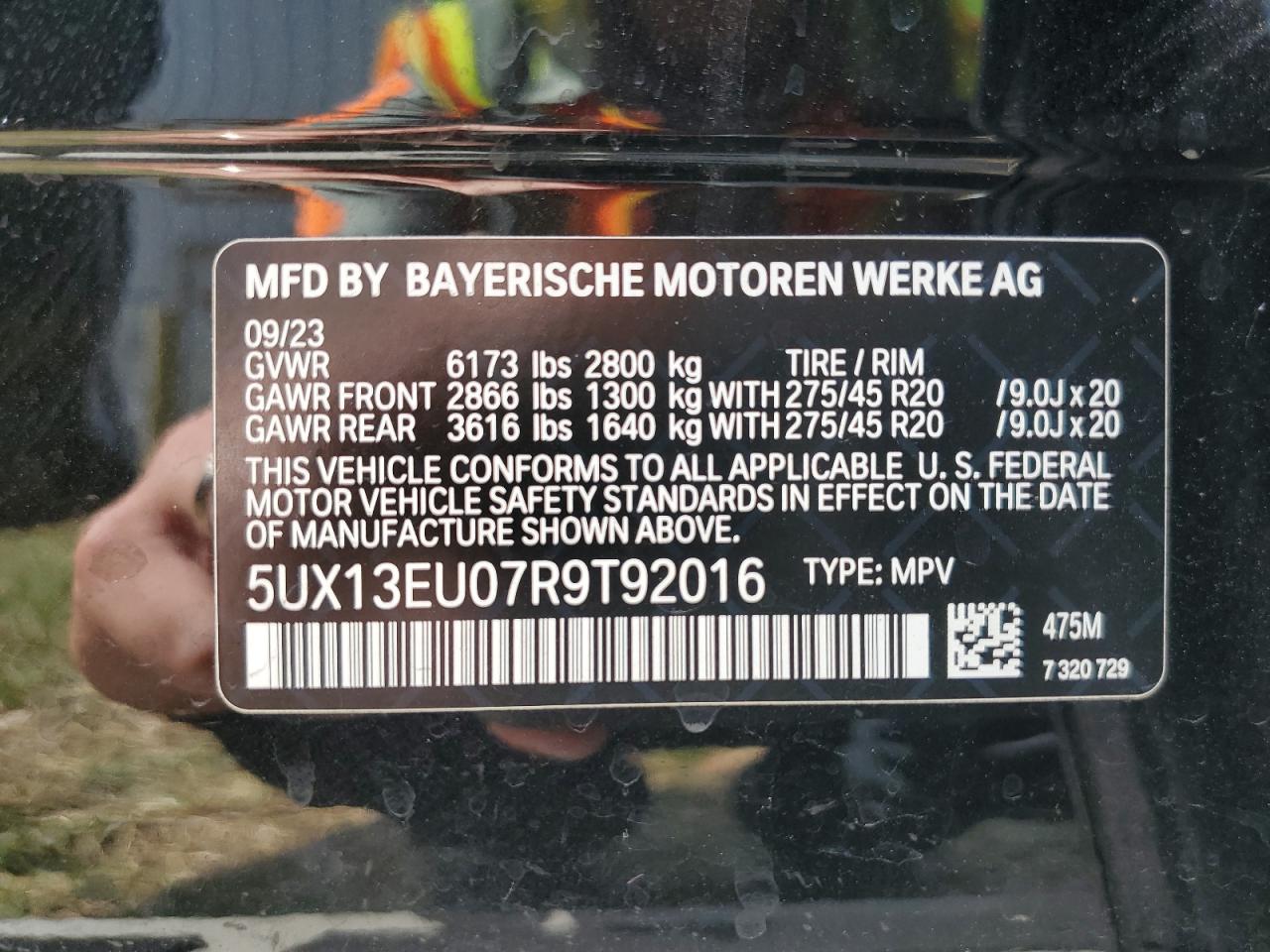 5UX13EU07R9T92016 2024 BMW X5 Sdrive 40I