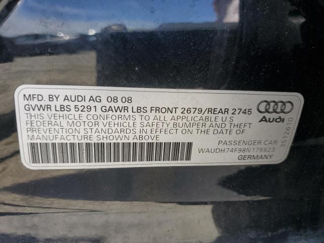 2008 Audi A6 3.2 Quattro VIN: WAUDH74F98N175523 Lot: 56074214