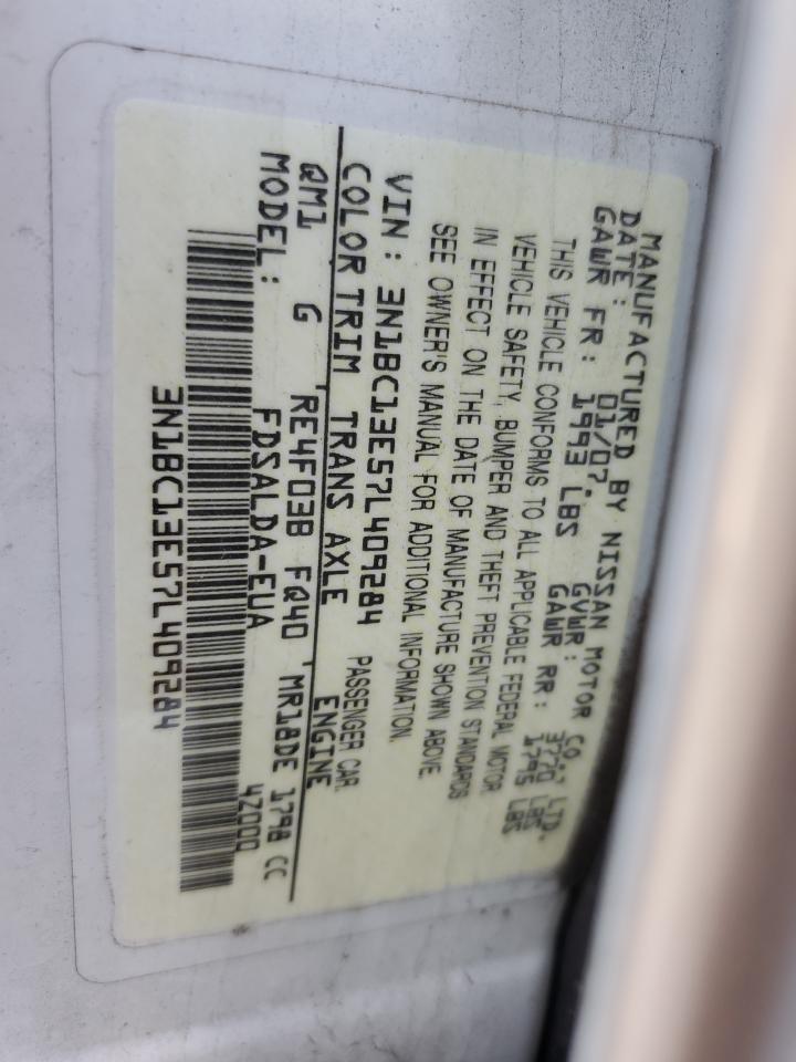 3N1BC13E57L409284 2007 Nissan Versa S